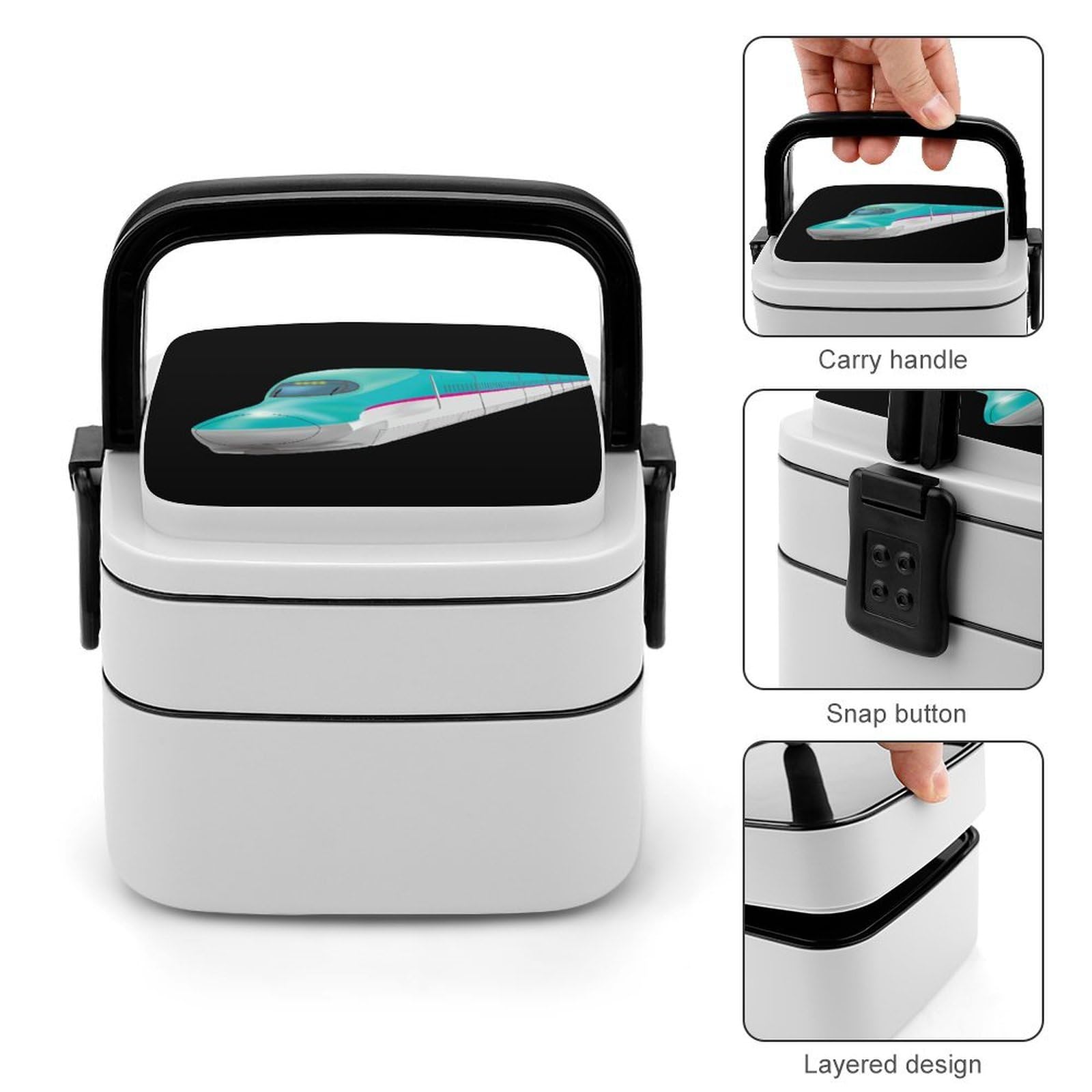 Amazon｜東北新幹線のはやぶさ ランチボックス 二層弁当箱 ダブル 弁当